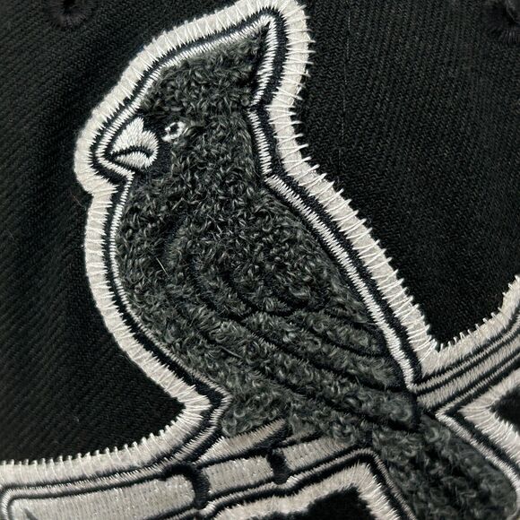 St Louis Cardinals Hat Baseball Cap Black Gray Chenille MLB New Era Fitted 7 3/8 - Picture 9 of 12